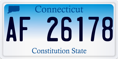CT license plate AF26178