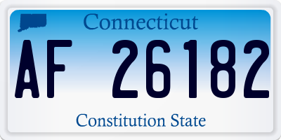 CT license plate AF26182