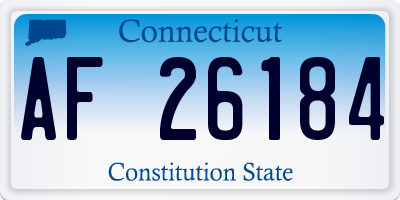CT license plate AF26184