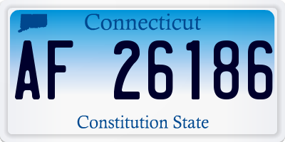 CT license plate AF26186