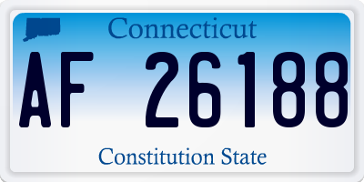 CT license plate AF26188