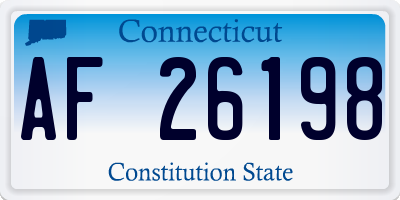 CT license plate AF26198