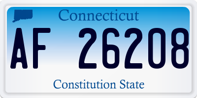 CT license plate AF26208