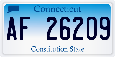 CT license plate AF26209