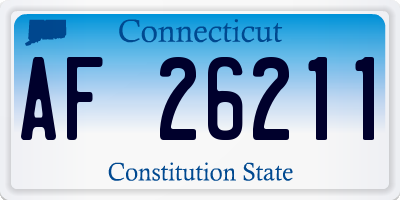 CT license plate AF26211