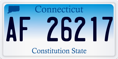 CT license plate AF26217
