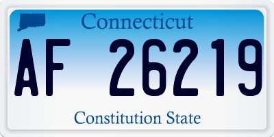 CT license plate AF26219