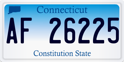 CT license plate AF26225