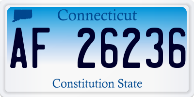 CT license plate AF26236