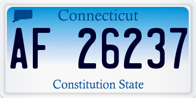 CT license plate AF26237
