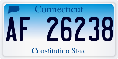 CT license plate AF26238
