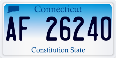 CT license plate AF26240