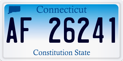 CT license plate AF26241
