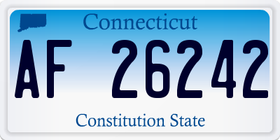 CT license plate AF26242