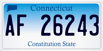 CT license plate AF26243