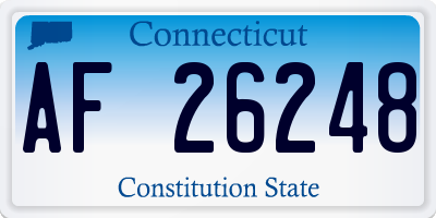 CT license plate AF26248