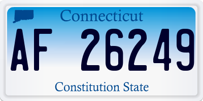 CT license plate AF26249