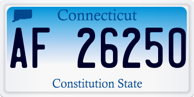 CT license plate AF26250