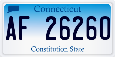CT license plate AF26260