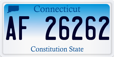 CT license plate AF26262