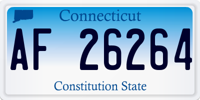 CT license plate AF26264
