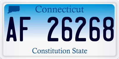 CT license plate AF26268