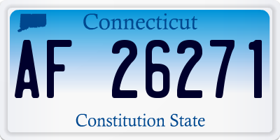 CT license plate AF26271