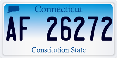 CT license plate AF26272