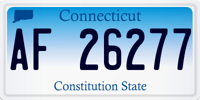 CT license plate AF26277