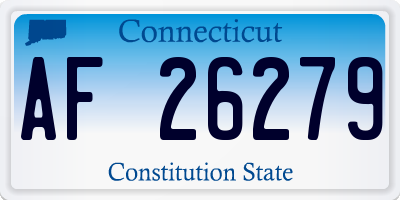 CT license plate AF26279