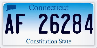 CT license plate AF26284