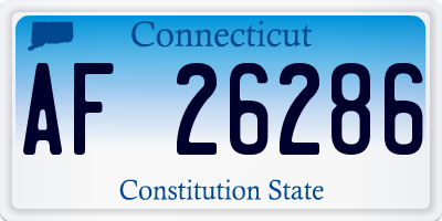 CT license plate AF26286