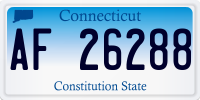 CT license plate AF26288