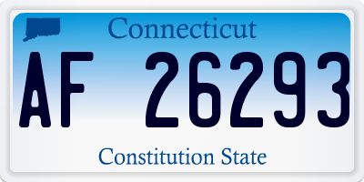CT license plate AF26293