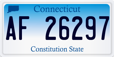 CT license plate AF26297
