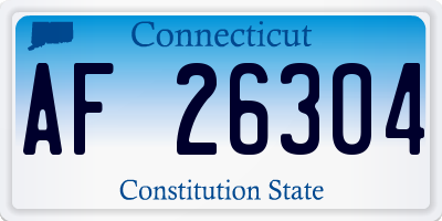 CT license plate AF26304