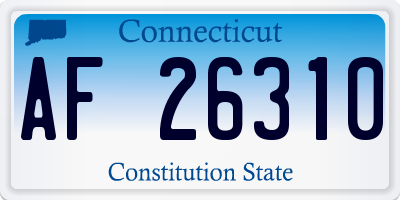CT license plate AF26310