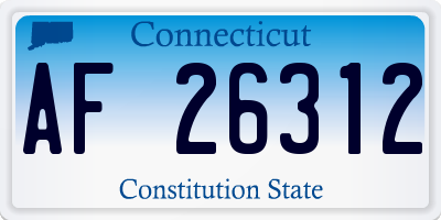 CT license plate AF26312