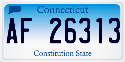 CT license plate AF26313