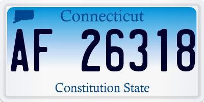 CT license plate AF26318