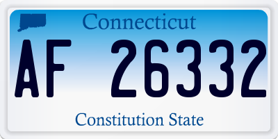 CT license plate AF26332