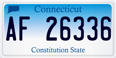 CT license plate AF26336