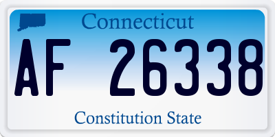CT license plate AF26338