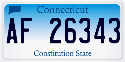 CT license plate AF26343