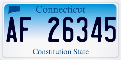 CT license plate AF26345