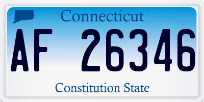 CT license plate AF26346