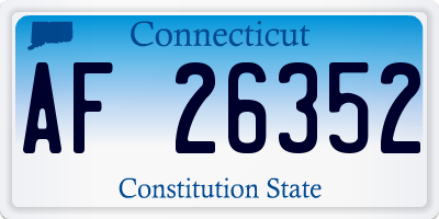 CT license plate AF26352