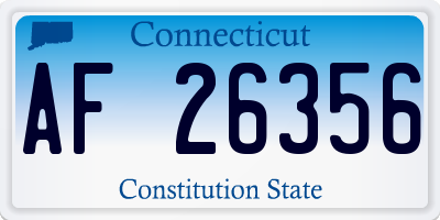 CT license plate AF26356