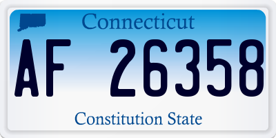 CT license plate AF26358