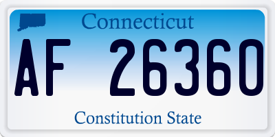 CT license plate AF26360